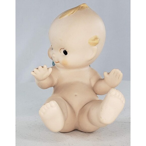 Jesco Kewpie Baby Figurine Porcelain Blue Wings 1991 Indonesia - Picture 2 of 6